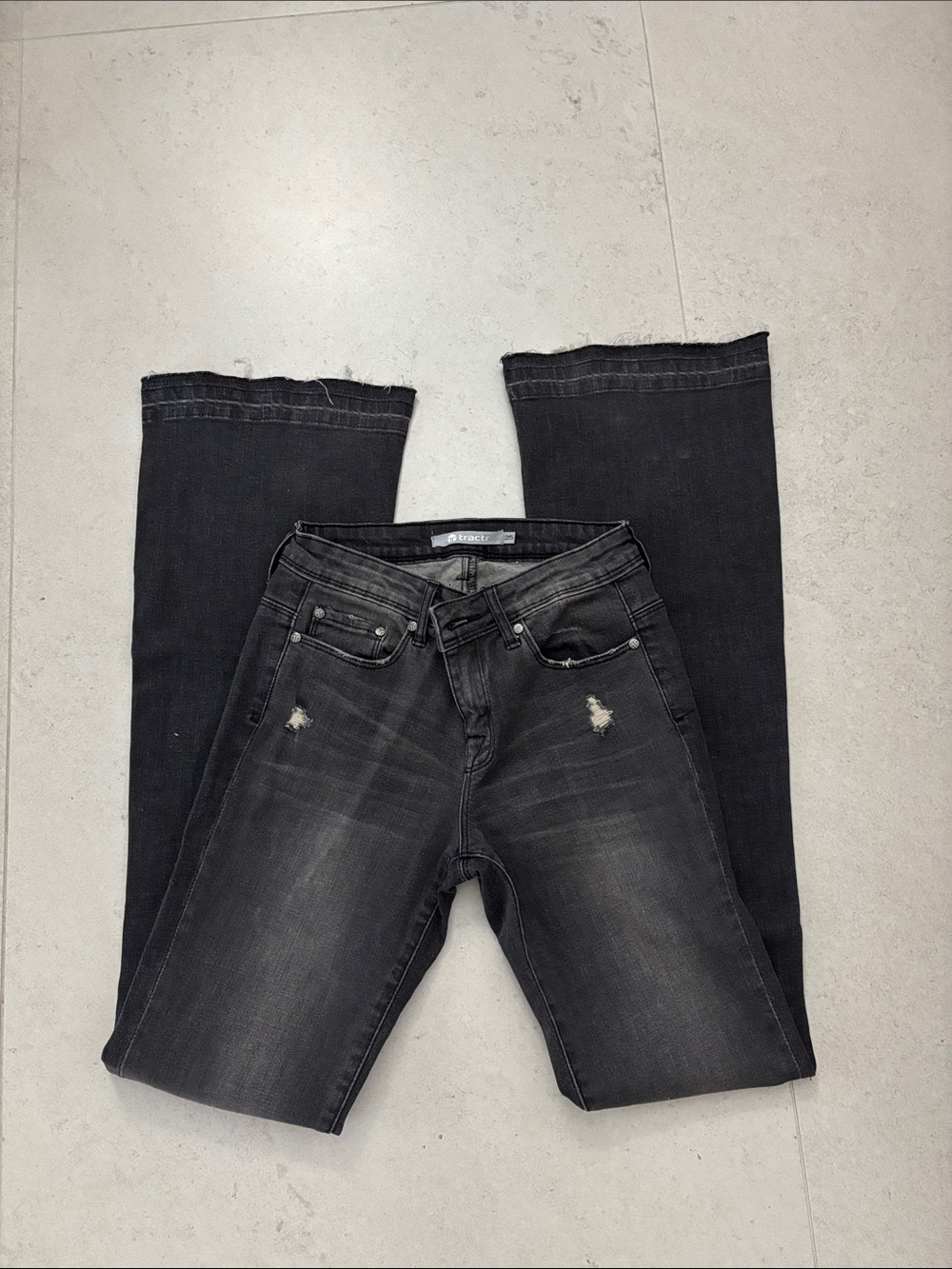 Tractr Black Distressed Jeans